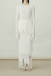 SWAYING/KNIT floating line detail bottoming shirt SW24SS1T53 white